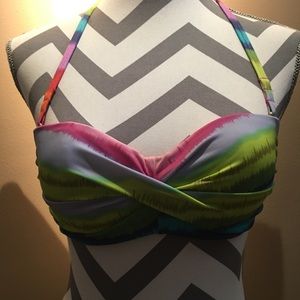 Tie Dye Bandeau Bikini Top